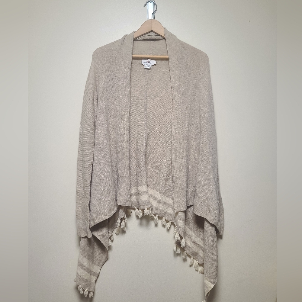 Vineyard Vines Open Cardigan Sweater Women's s Wool Cashmere Drape Front HI/LO